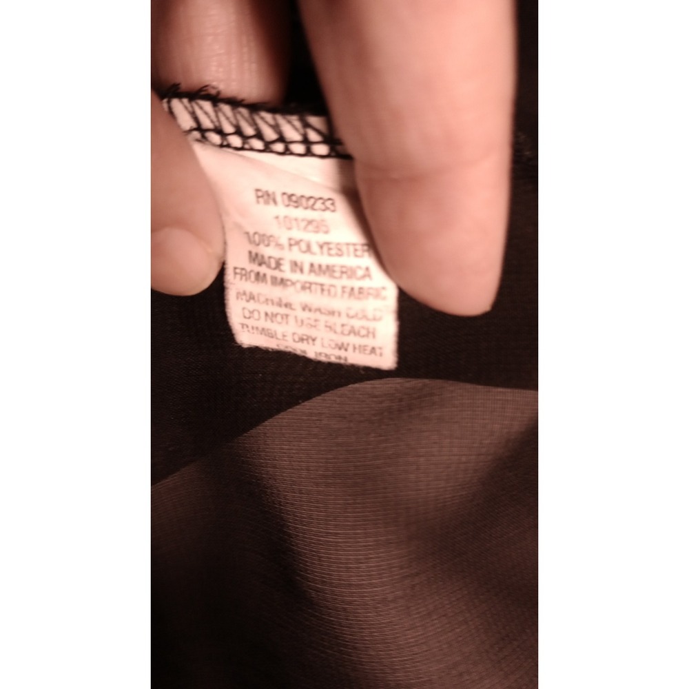 Kirra Black Sheer Blouse Sz L Flowy Crossover Back Whimsigoth Dark Romance Party - Picture 6 of 8